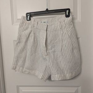 Pinstripe Linen Shorts